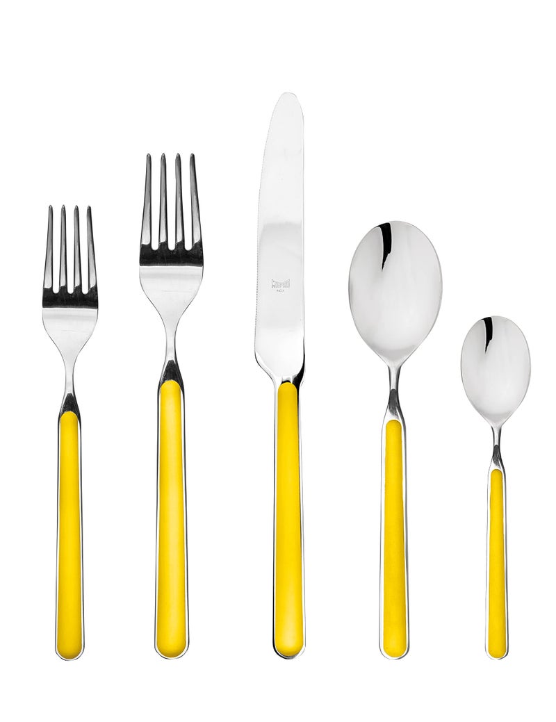 MEPRA Fantasia Flatware Set [5 Piece Set] Sunflower, Dishwasher Safe Cutlery (10J622005) - Image 1